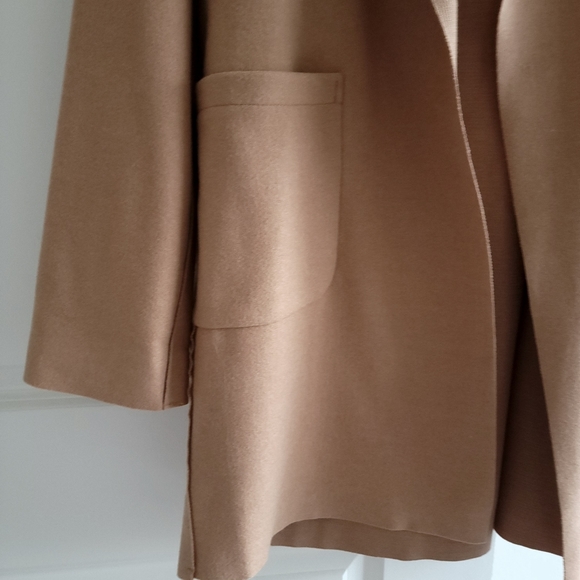 NEW) Hooded Cardigan Camel Oversize Light Coat - Picture 4 of 8